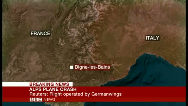 Watch Germanwings Flight 4U9525 plane crash in France Video