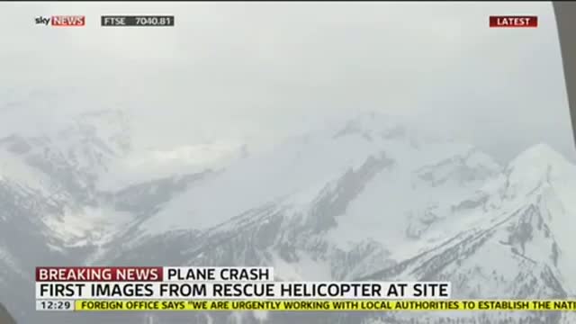 Watch Alps Plane Crash: First Picture From Rescue Helicopter Video