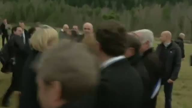 Watch Leaders Visit Site of Deadly Plane Crash  Video