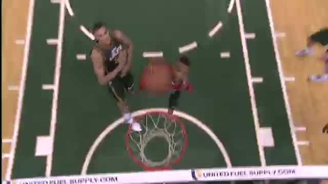 Watch NBA: Damian Lillard Attacks the Rack for One-Handed Smash  Video