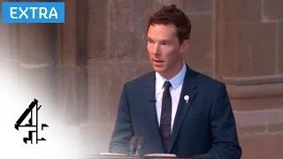 Watch Benedict Cumberbatch reads the poem 'Richard' at the Richard III reburial service Video