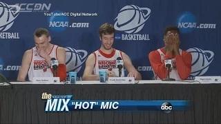 Watch Wisconsin Basketball Player Has Embarrassing Moment at Press Conference Video