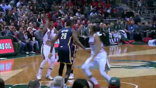 Watch NBA: John Henson Goes High for the Alley-Oop Jam Video