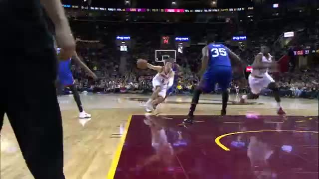 Watch NBA: Thompson's Acrobatic Alley-Oop Finish Video
