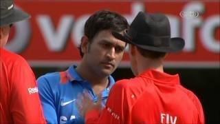 Watch Mahendra singh Dhoni fight with Third Umpire Wrong Decision - M S Dhoni Rocks!!! Video