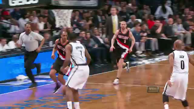 Watch NBA: Meyers Leonard Throws Down the Oop from Steve Blake Video