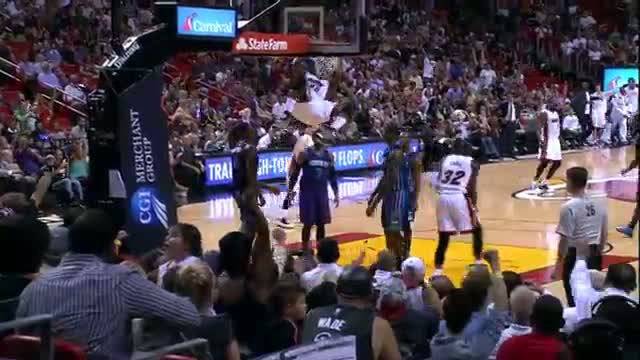 Watch NBA: Haslem Catches the Over Thrown Pass for Thunderous Slam Video