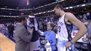 Watch NBA: Gasol and Randolph Pay Tribute to Longtime Grizzlies Fan Video