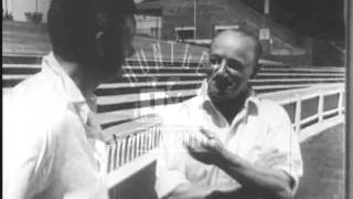 Watch Richie Benaud and Sir Donald Bradman. Archive film Video