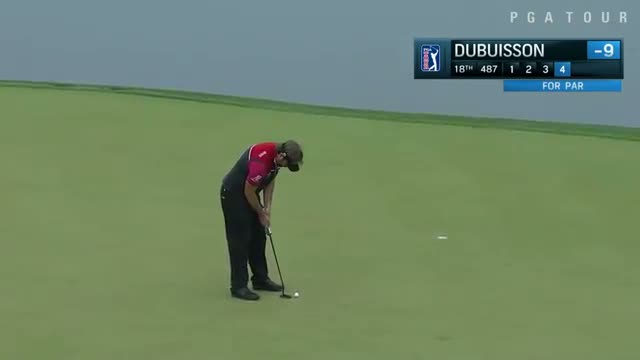 Watch Victor Dubuisson's scary bunker shot to save par at Shell Video