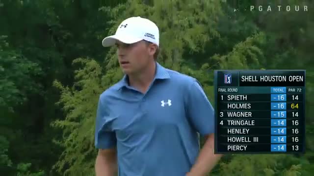 Watch Jordan Spieth's clutch birdie putt on No. 14 at Shell Video