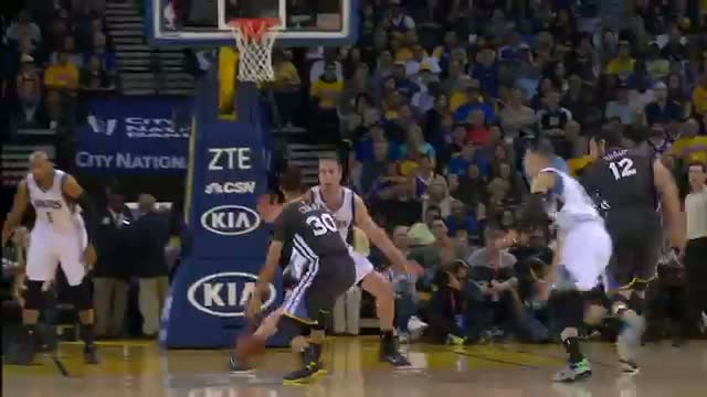 Watch NBA: Curry Finds Boguts for the Powerful Alley-Oop Jam  Video