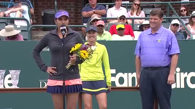 Watch Sania Mirza 2015 Family Circle Cup Final Speech  Video