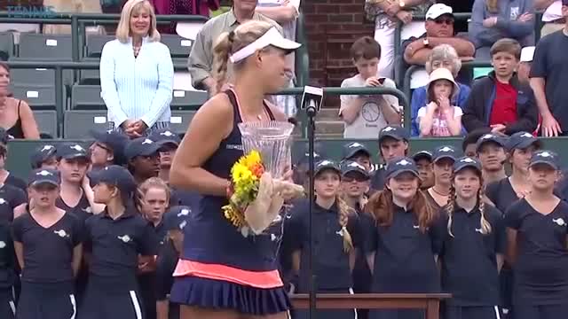 Watch Angelique Kerber 2015 Family Circle Cup Final Speech  Video