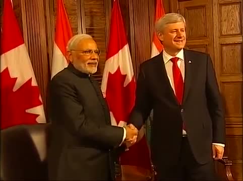 Watch PM in Canada: Meets Canadian PM Stephen Harper Video