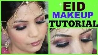 Watch Eid Makeup Tutorial - Red Gold Eye Makeup Ft. Coastal Scents Hot Pots & Clear Lid Palette Video