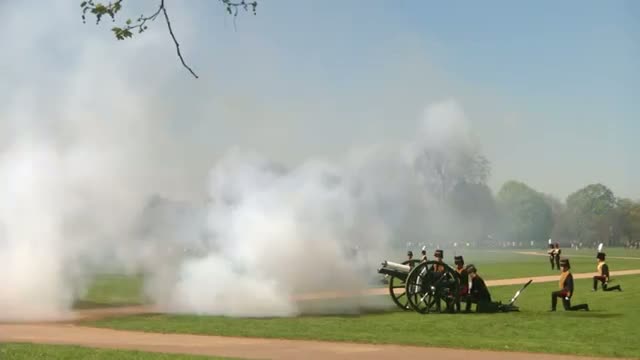 Watch Cannons Mark Queen Elizabeth's Birthday  Video