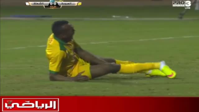 Watch Emad Sahabi (Al Orubah) v Al Shoalah: Saudi Arabian player suffers a horrific ankle break Video