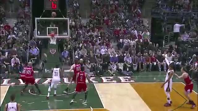 Watch NBA: John Henson Flies Over the Bulls for the Putback  Video