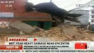 Watch 7.5 Earthquake in Nepal (Kathmandu) and N India Region [strongest since 1934] Video