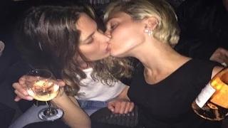 Watch Miley Cyrus Caught Kissing Random Girl In Party Video