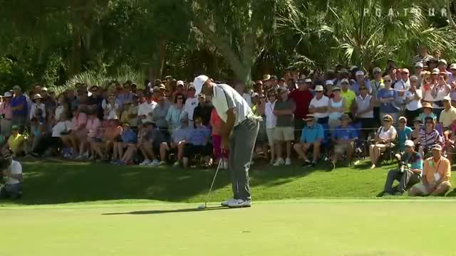 Watch Tiger Woods' hooking approach sets up birdie on No. 9 at THE PLAYERS Video