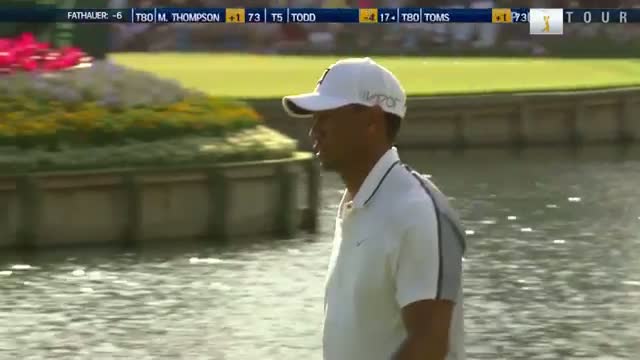 Watch Tiger Woods' two-putt birdie on No. 16 at THE PLAYERS Video