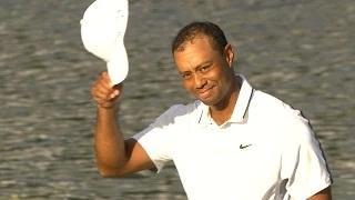 Watch Tiger Woods chips in for birdie on No. 17 at THE PLAYERS Video