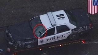 Watch Police car crash: cop hits and kills 2 pedestrians on New Jersey turnpike Video