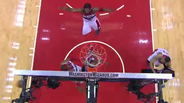 Watch NBA: Paul Millsap Drives Baseline for the Reverse Layup and the Foul Video