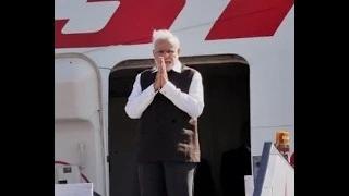 Watch PM Modi's arrival at Xi'an Xianyang International Airport Video