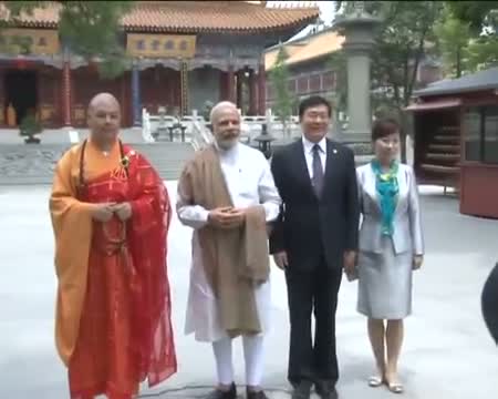 Watch PM Modi at Da Xiang Shan temple in China Video