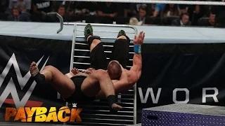 Watch Rusev smashes U.S. Champion John Cena into a ring barricade: WWE Payback 2015 Video