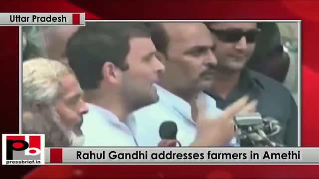 Watch Rahul Gandhi addresses farmers in Amethi Video