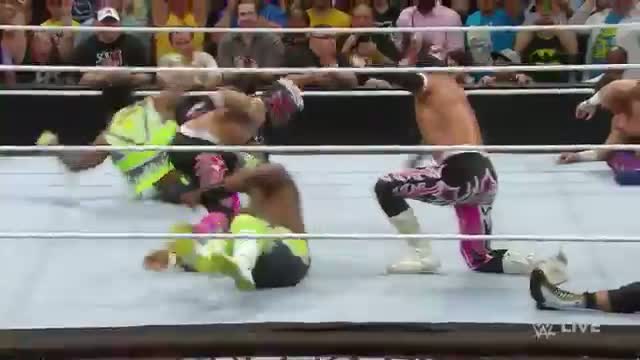 Watch With Xavier Woods banned from ringside, Kofi Kingston & Big E defend their titles against Cesaro & Tyson Kidd in this WWE Payback rematch. Video