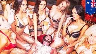Watch Travers Beynon, the Candyman, walks his wife around their mansion on leash like a dog Video
