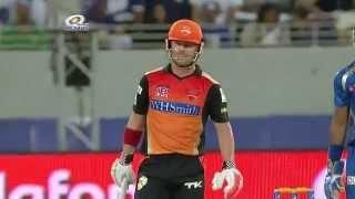 Watch David Warner's flying kiss to Kieron Pollard Video