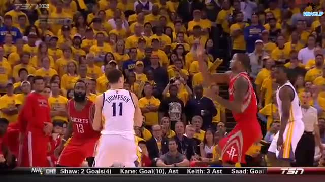 Watch Trevor Ariza Knees Klay Thompson's Head | ROCKETS @ WARRIORS West Finals Game 5 | May 27th 2015 Video