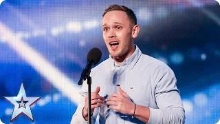 Watch Singer Haydn Cooke hopes nerves won't rain on his parade | Britain's Got Talent 2015 Video