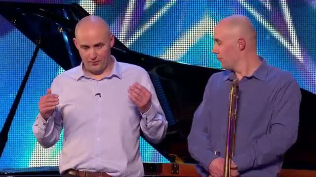Watch Musicians Stuart and Gareth blow their own... trombone! - Britain's Got Talent 2015 Video