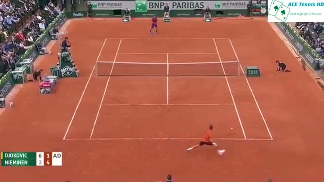 Watch Novak Djokovic vs Jarkko Nieminen - Tennis Highlights Roland Garros 2015 HD Video
