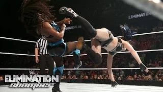 Watch WWE Network: Nikki Bella powerbombs Paige and Naomi: WWE Elimination Chamber 2015 Video