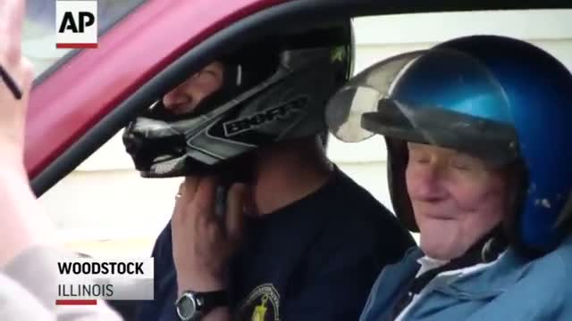 Watch Man Fulfills Bucket List Crashing Through Garage Video