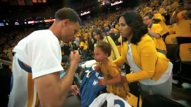 Watch NBA: Stephen Curry Gets Pumped Up Pregame with Daughter Riley Video