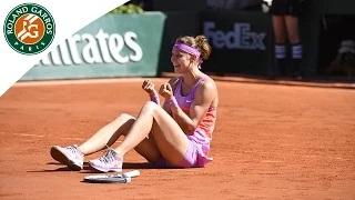 Watch Lucie Safarova semi final match point - 2015 French Open Video