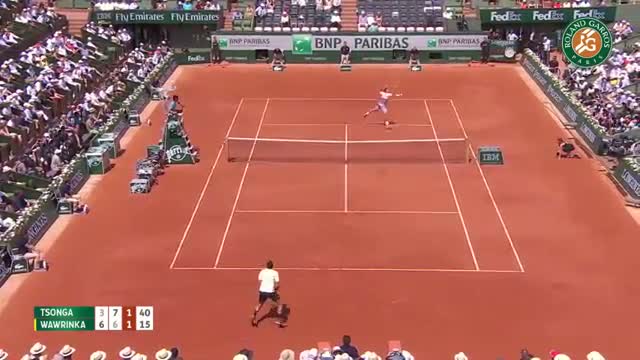 Watch Stan Wawrinka's magic backhand volley - 2015 French Open Video