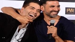 Watch Akshay Kumar makes FUN of Karan Johar at Brothers TRAILER LAUNCH Video