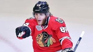 Watch Richards sets up Kane to extend Hawks lead Video