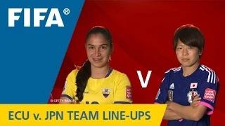 Watch Ecuador v. Japan - Team Lineups EXCLUSIVE Video
