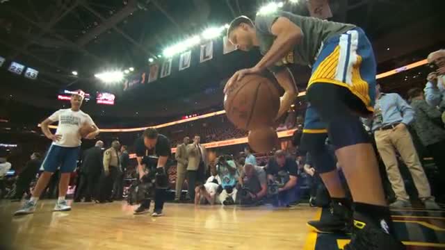 Watch NBA: Stephen Curry Finals Phantom Raw: Pregame Dribble Drill Video